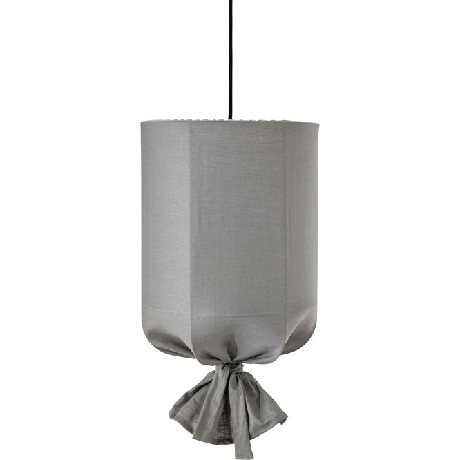 Lampa wisząca ogrodowa z materiału Round szara